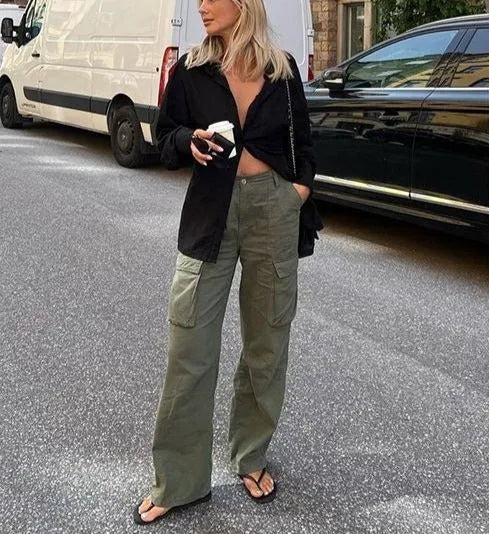 Casual cargo pants for ladies