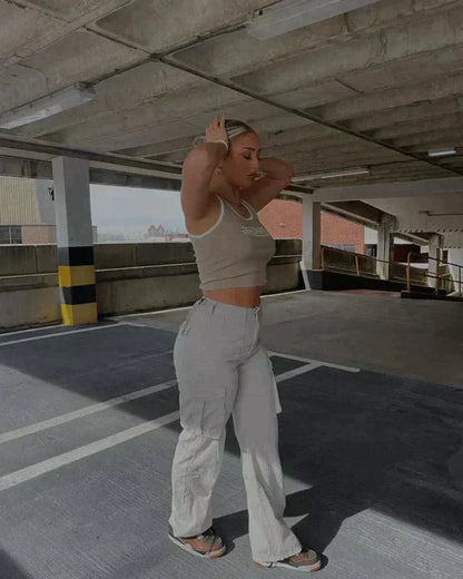 Casual cargo pants for ladies