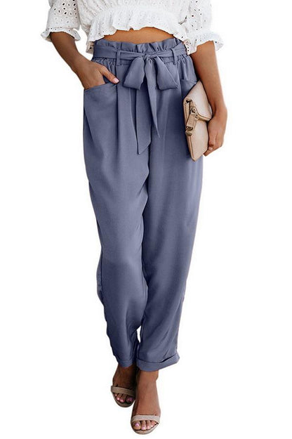 High Waist Bandage Casual Pants