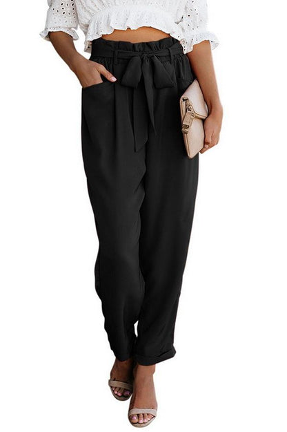 High Waist Bandage Casual Pants