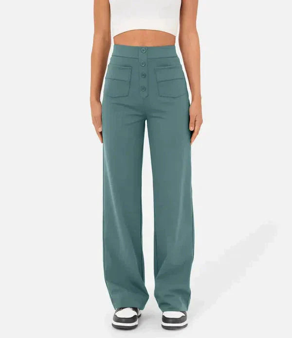 Alma - Button-down pants for women