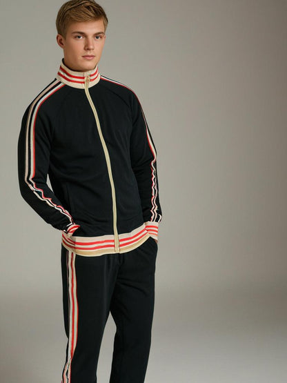 Men's striped sweatpants and sweatpants set