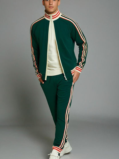 Men's striped sweatpants and sweatpants set