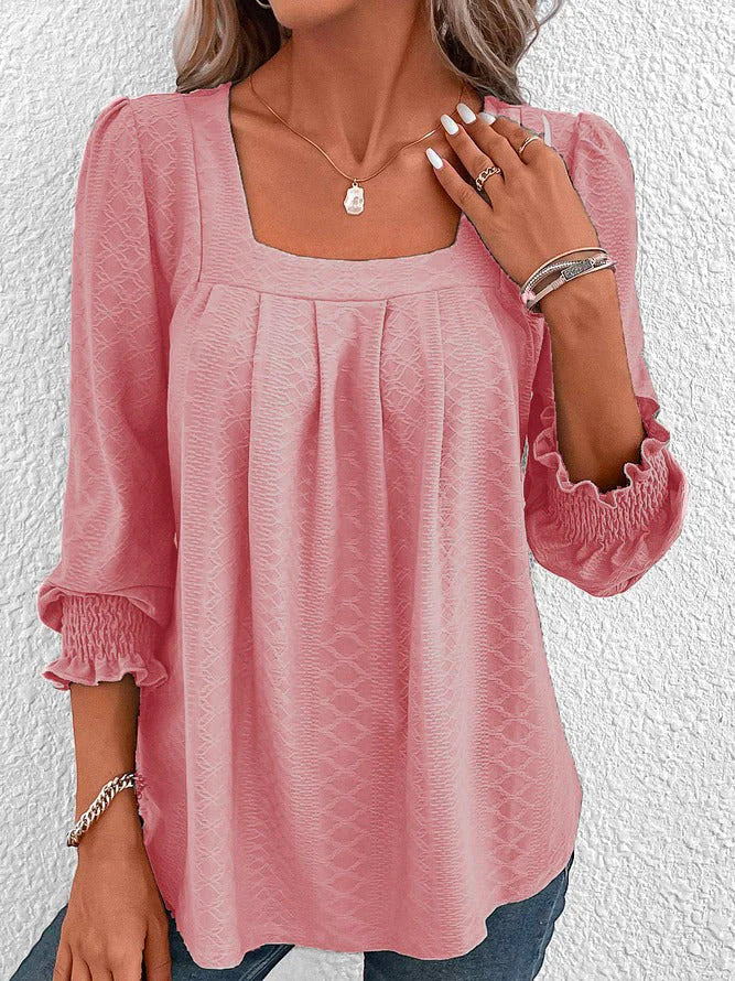 LP | Cotton blouse with square neckline