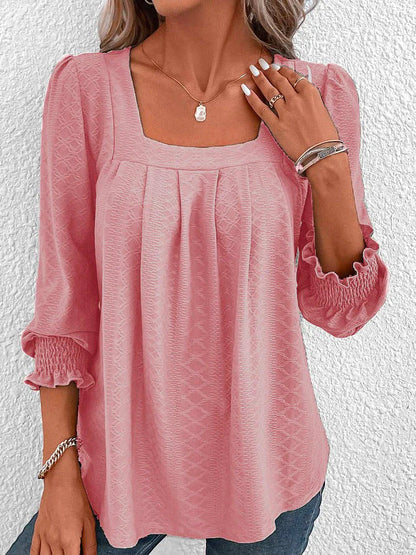 LP | Cotton blouse with square neckline