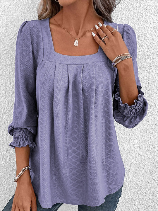 LP | Cotton blouse with square neckline