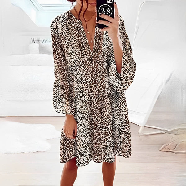 LP | Penelope - Knee-length dress with leopard print