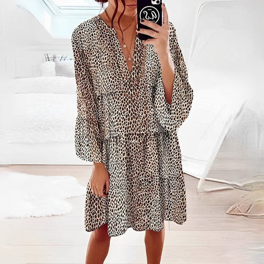 LP | Penelope - Knee-length dress with leopard print