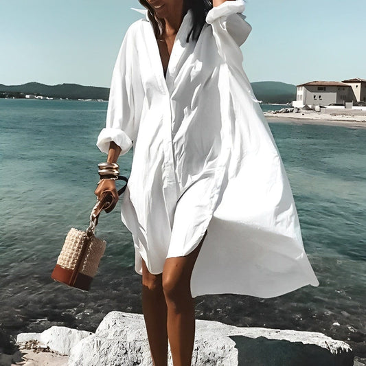 LP | Lavigne - Summer blouse dress white