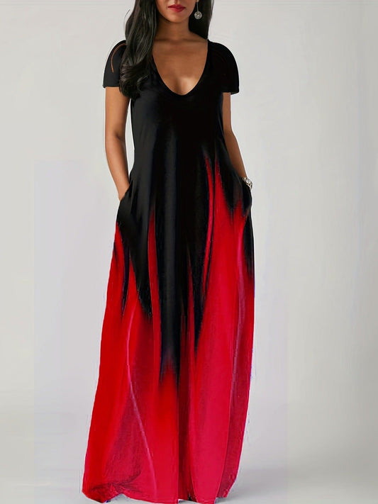 LD Loose casual dress with print