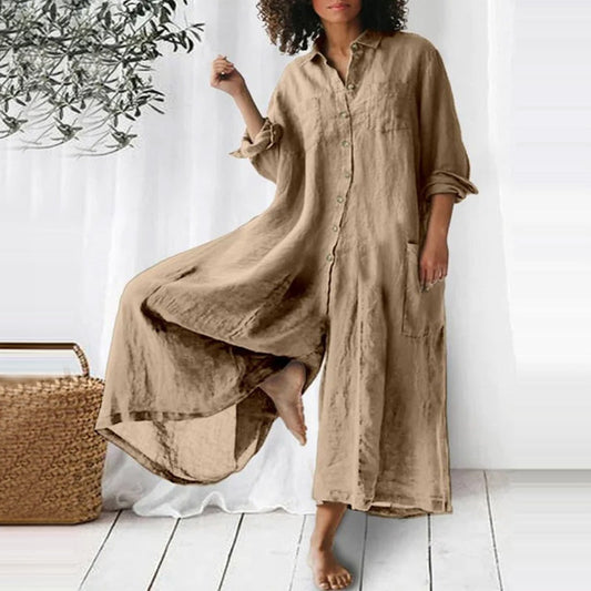 LD Woman Wide Overalls Dress