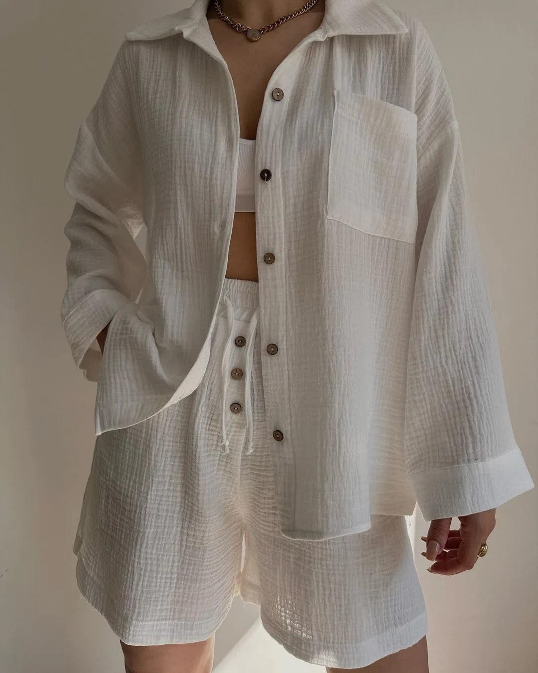 LP | Set shirt and single-breasted shorts