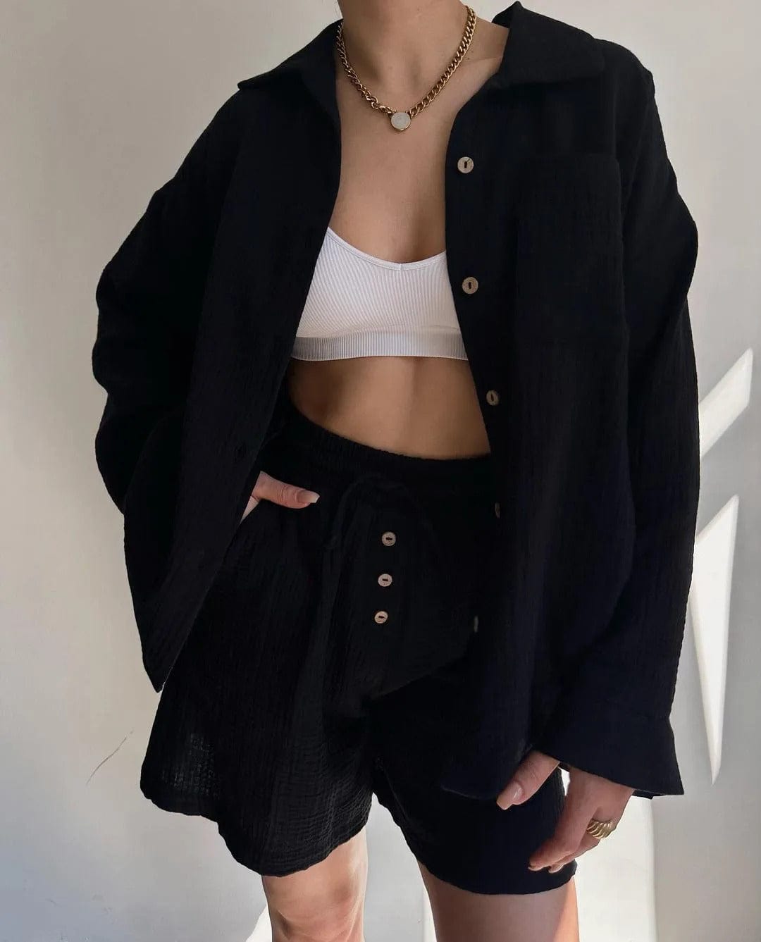 LP | Set shirt and single-breasted shorts