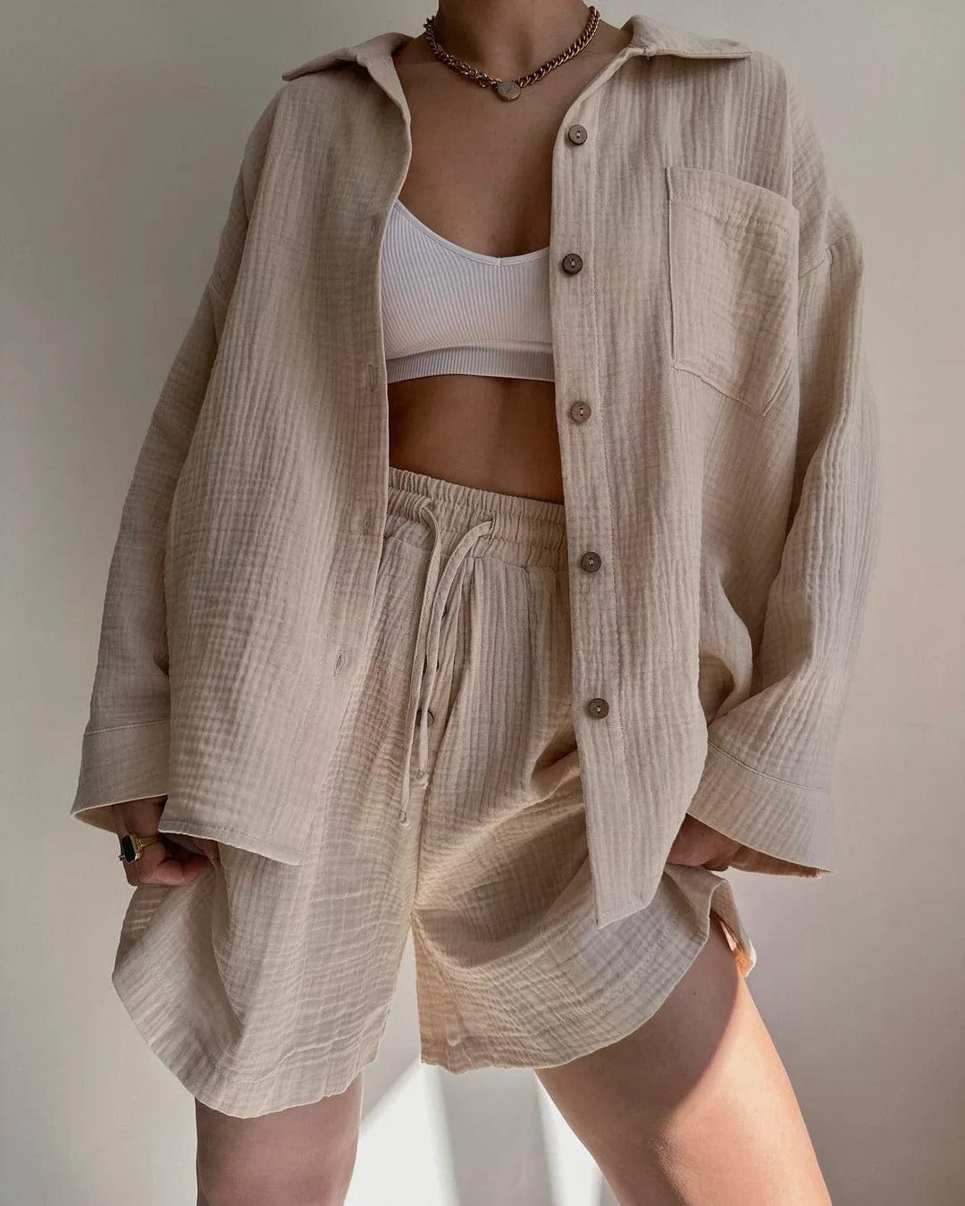 LP | Set shirt and single-breasted shorts