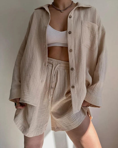 LP | Set shirt and single-breasted shorts