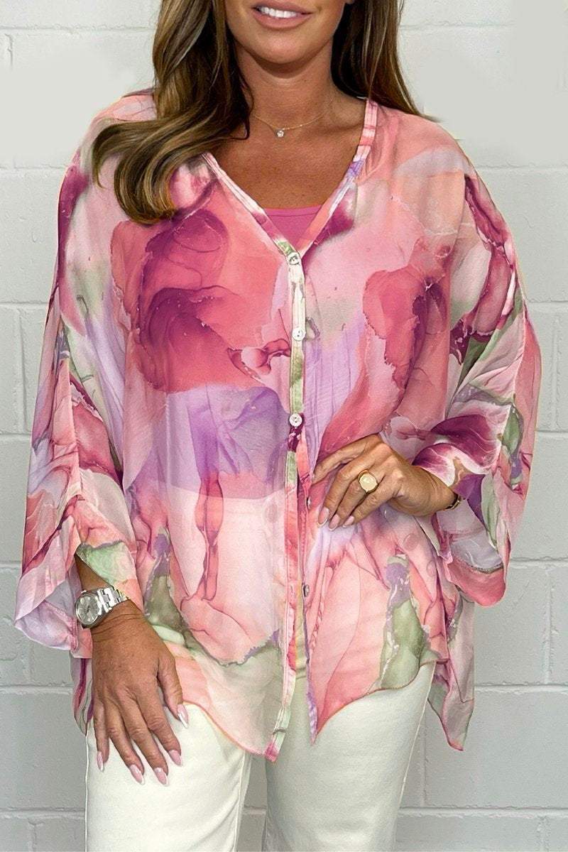 Amber | Lightweight, elegant blouse with print for women