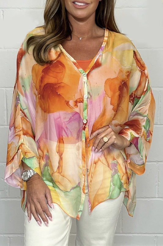 Amber | Lightweight, elegant blouse with print for women