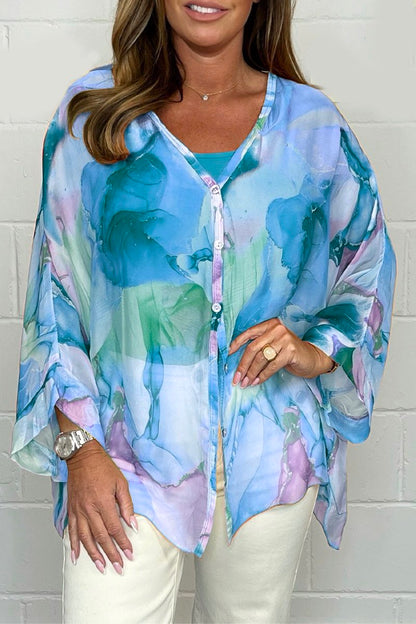 Amber | Lightweight, elegant blouse with print for women