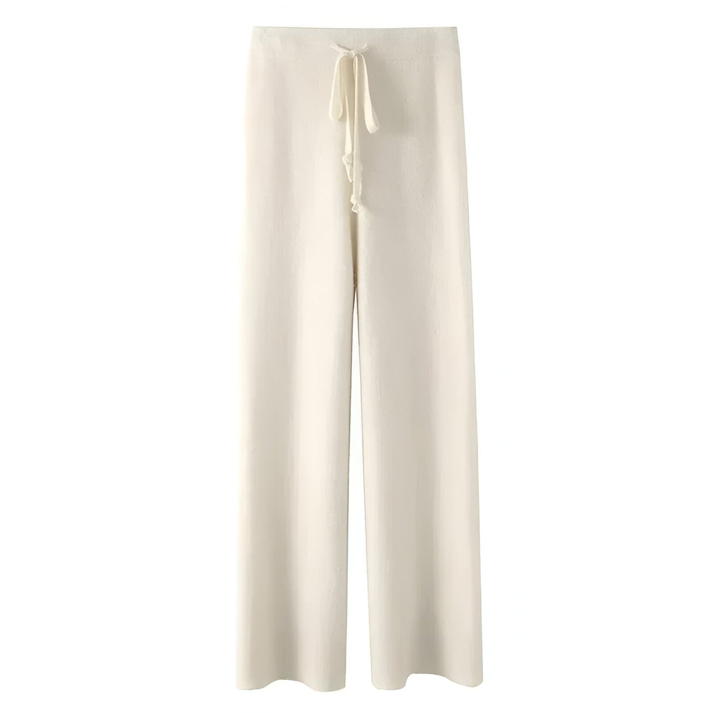 Malina | Comfortable knitted wool pants with wide legs