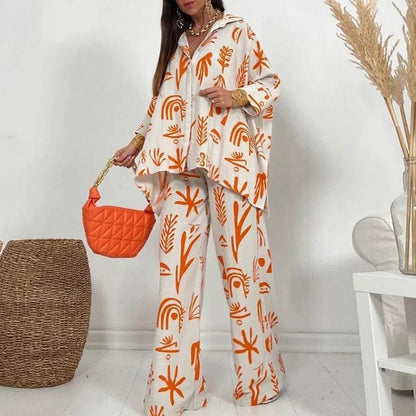 LP | Two-piece set with floral pattern