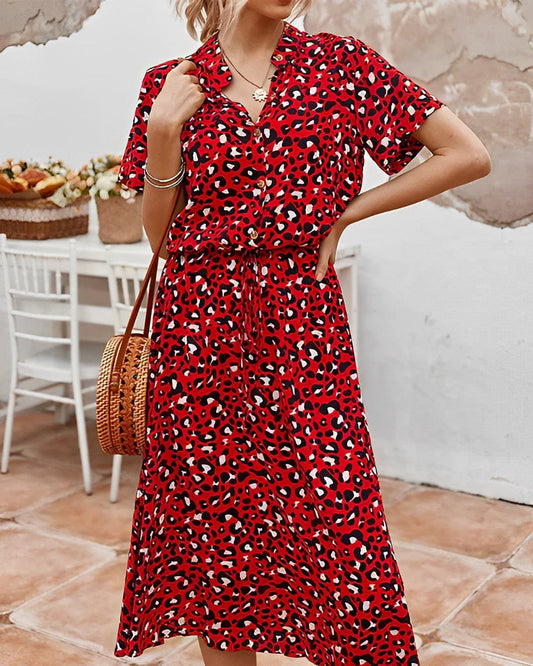 - Colorful dress with print