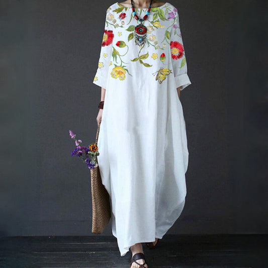 - Stylish floral-patterned dress