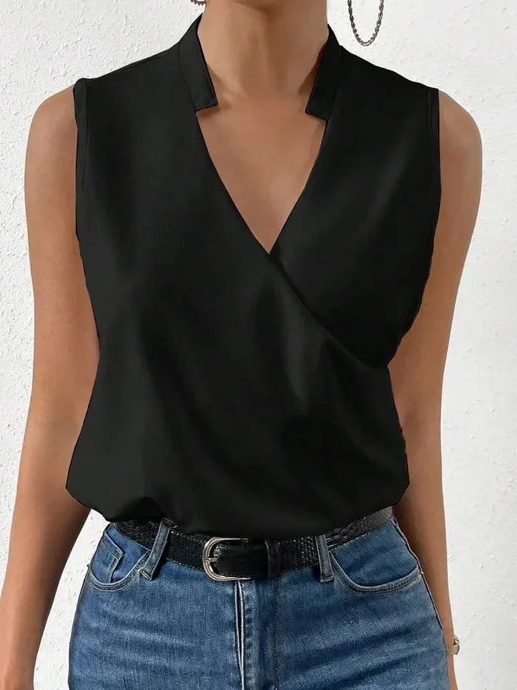 LP | sleeveless top with v-neck