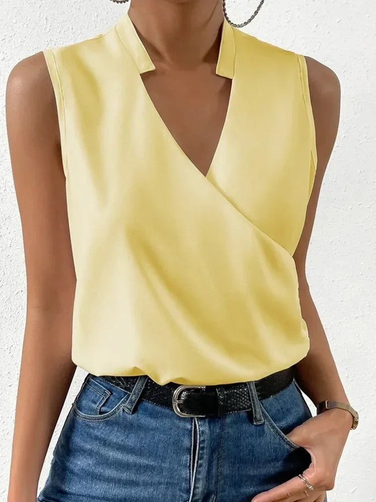 LP | sleeveless top with v-neck