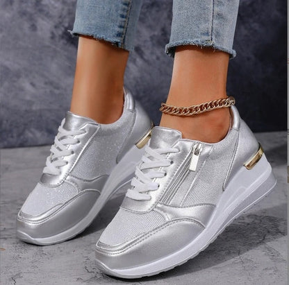 LP | Metallic sneakers with zipper