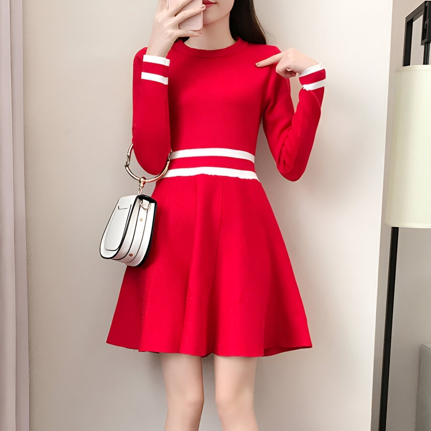 LP | Mini dress in eye-catching color blocks for a perfect evening