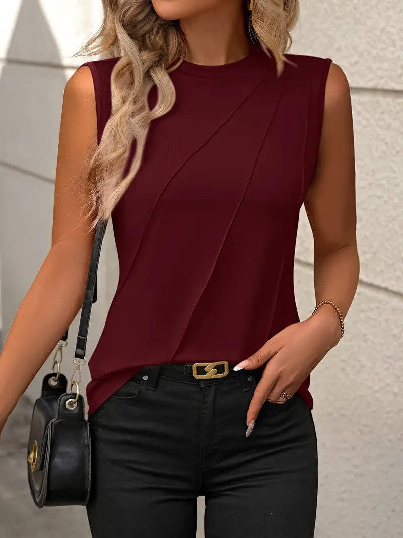 Saima - Women's sleeveless crop top - Chic and bold