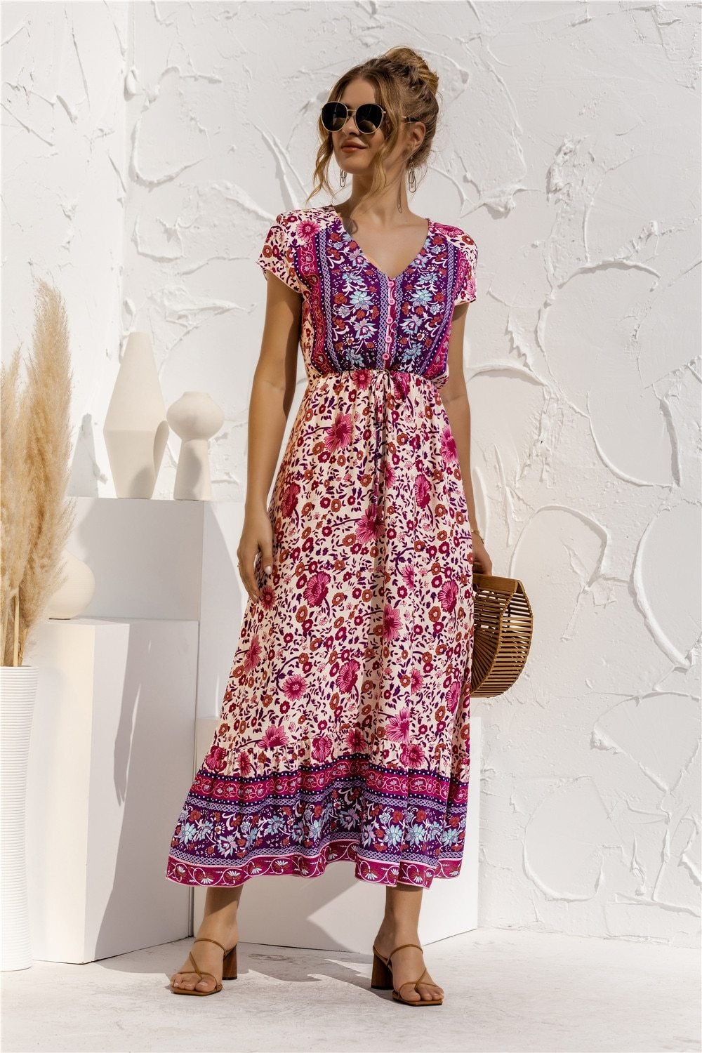 "Florella" designer boho dress