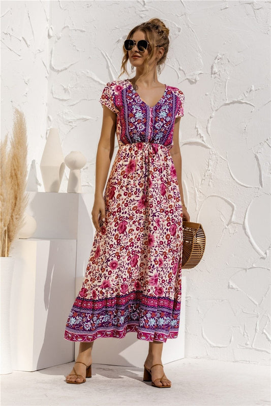 "Florella" designer boho dress