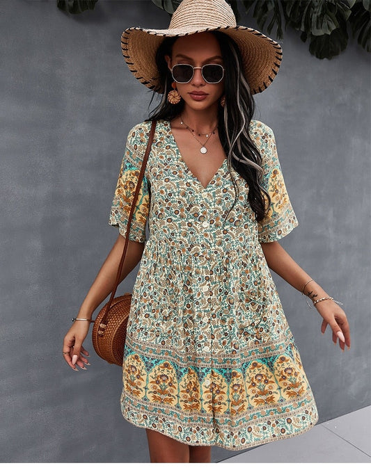 "Paula" designer boho dress