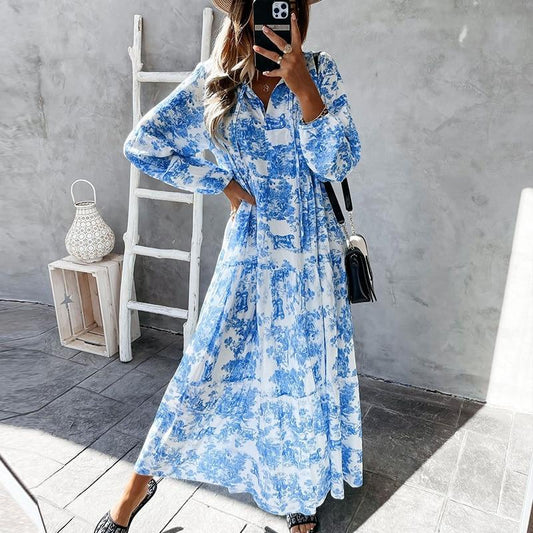 "Rita" designer dress with floral print