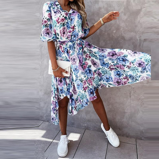 "Fiorela" designer dress of chiffon