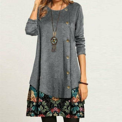 LP | Casual short vintage dress with cardigan for women