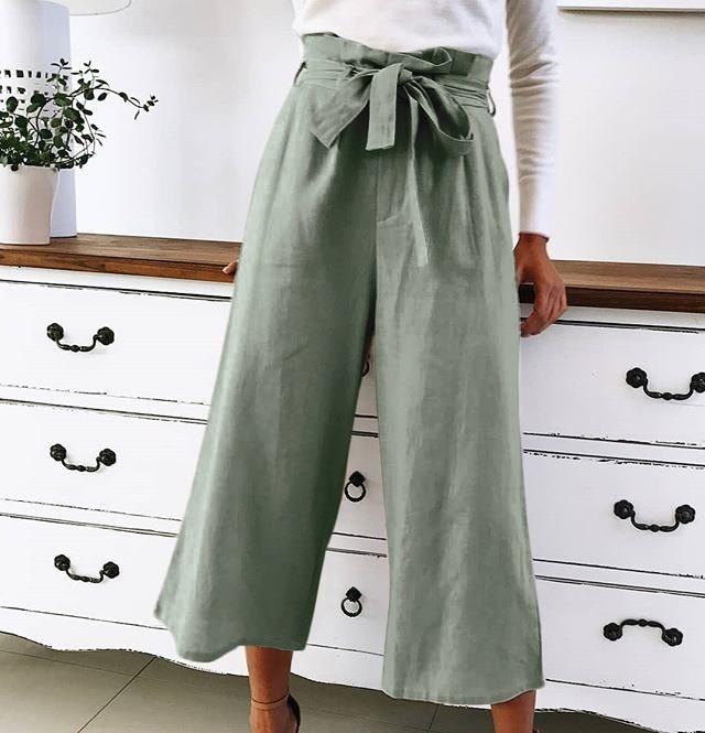 Haley - Wide-leg high-waisted pants