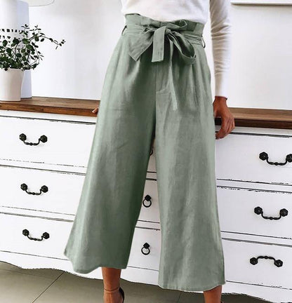 Haley - Wide-leg high-waisted pants