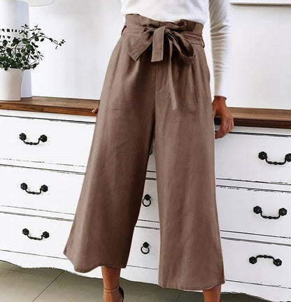 Haley - Wide-leg high-waisted pants