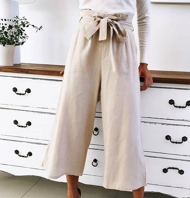Haley - Wide-leg high-waisted pants