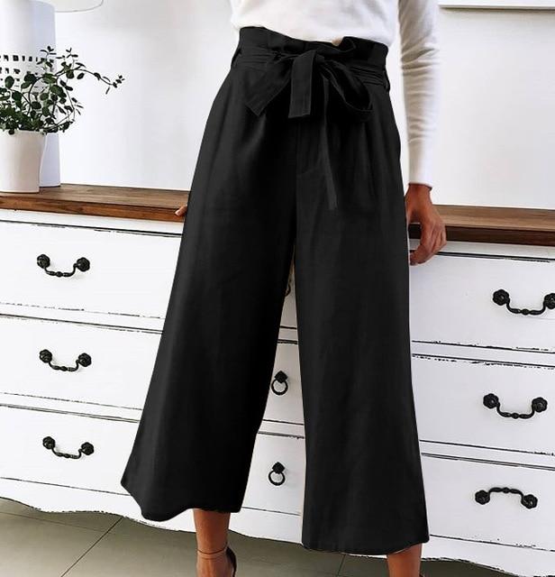 Haley - Wide-leg high-waisted pants