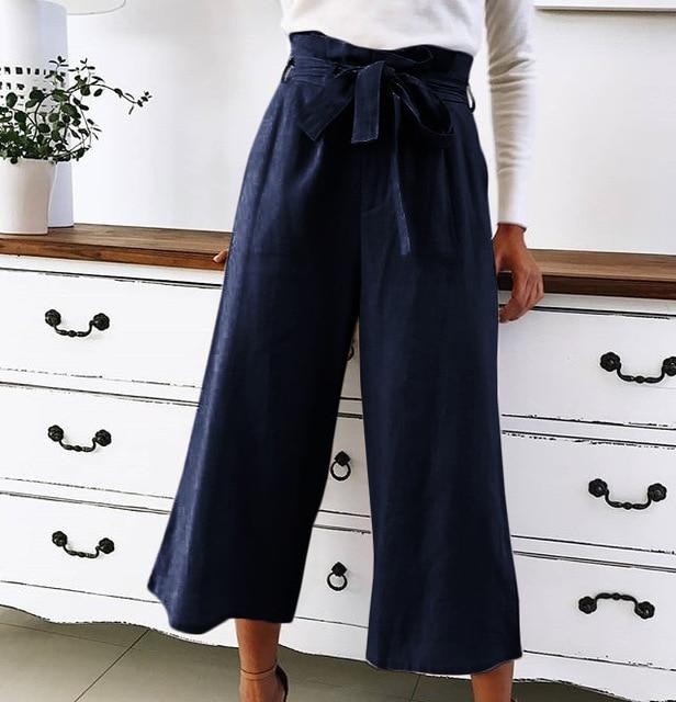 Haley - Wide-leg high-waisted pants