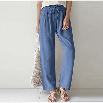 Elastic Waistband Pleated Pocket for Wide Pants