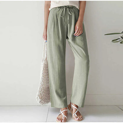 Elastic Waistband Pleated Pocket for Wide Pants