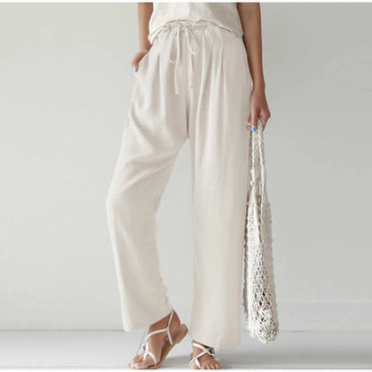Elastic Waistband Pleated Pocket for Wide Pants