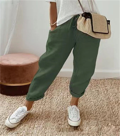 Elegant cotton linen pants