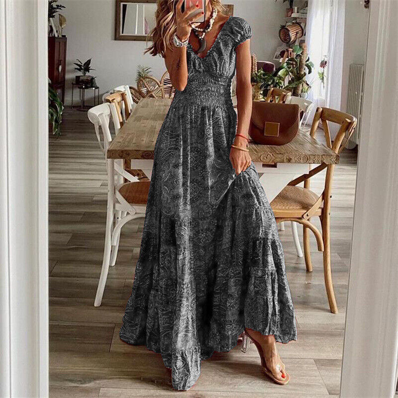 LP | Bohemian-style waist-length dress.