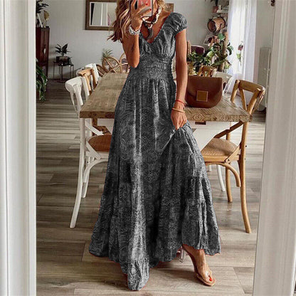 LP | Bohemian-style waist-length dress.