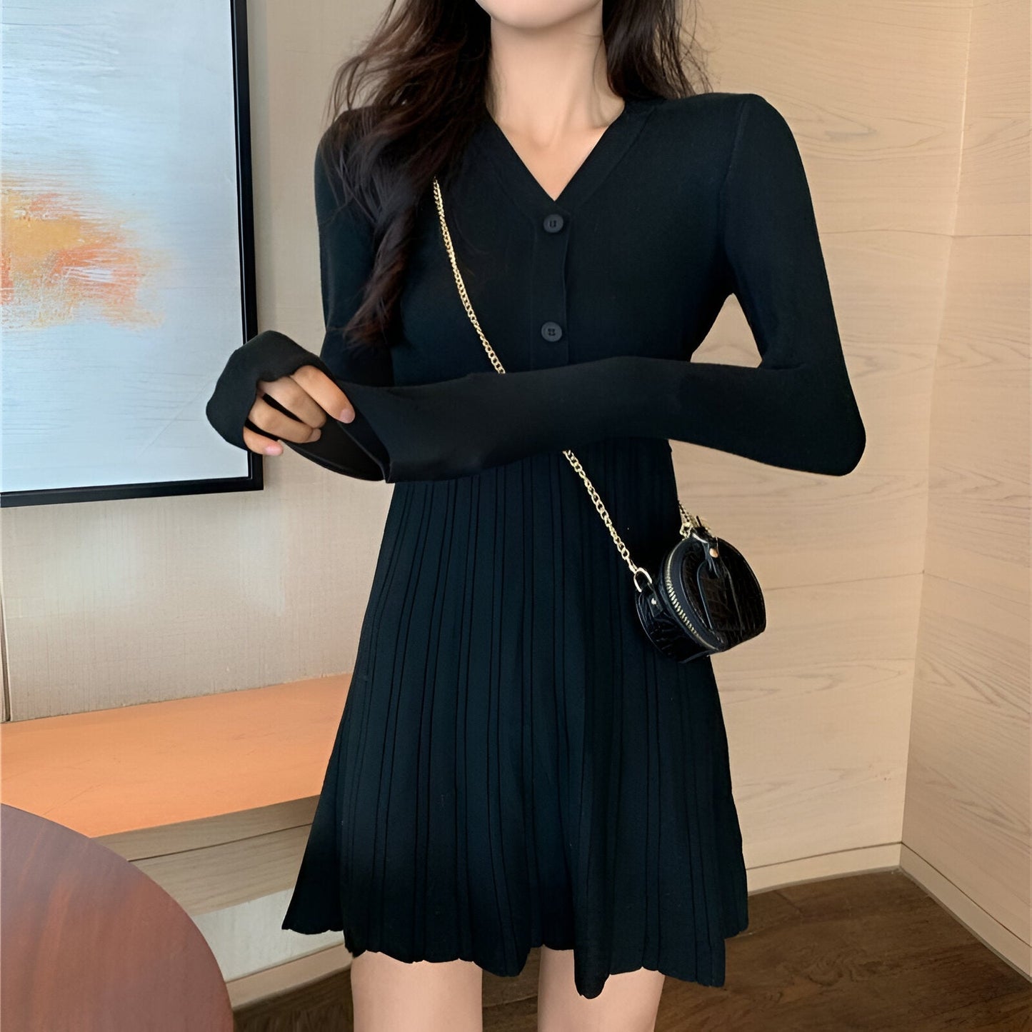 LP | Mini dress in eye-catching color blocks for a perfect evening